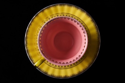  Yellow and pink teacup 